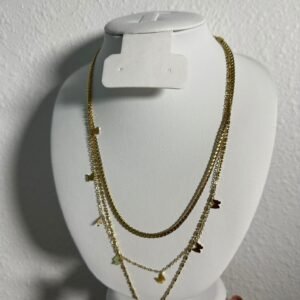 Vintage Gold Stainless Steel Pearl Heart Pendant